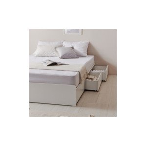 매트리스 포함 멀티3단 Big서랍 무헤드 수납침대 (슈퍼싱글)+SS 본넬매트리스포함