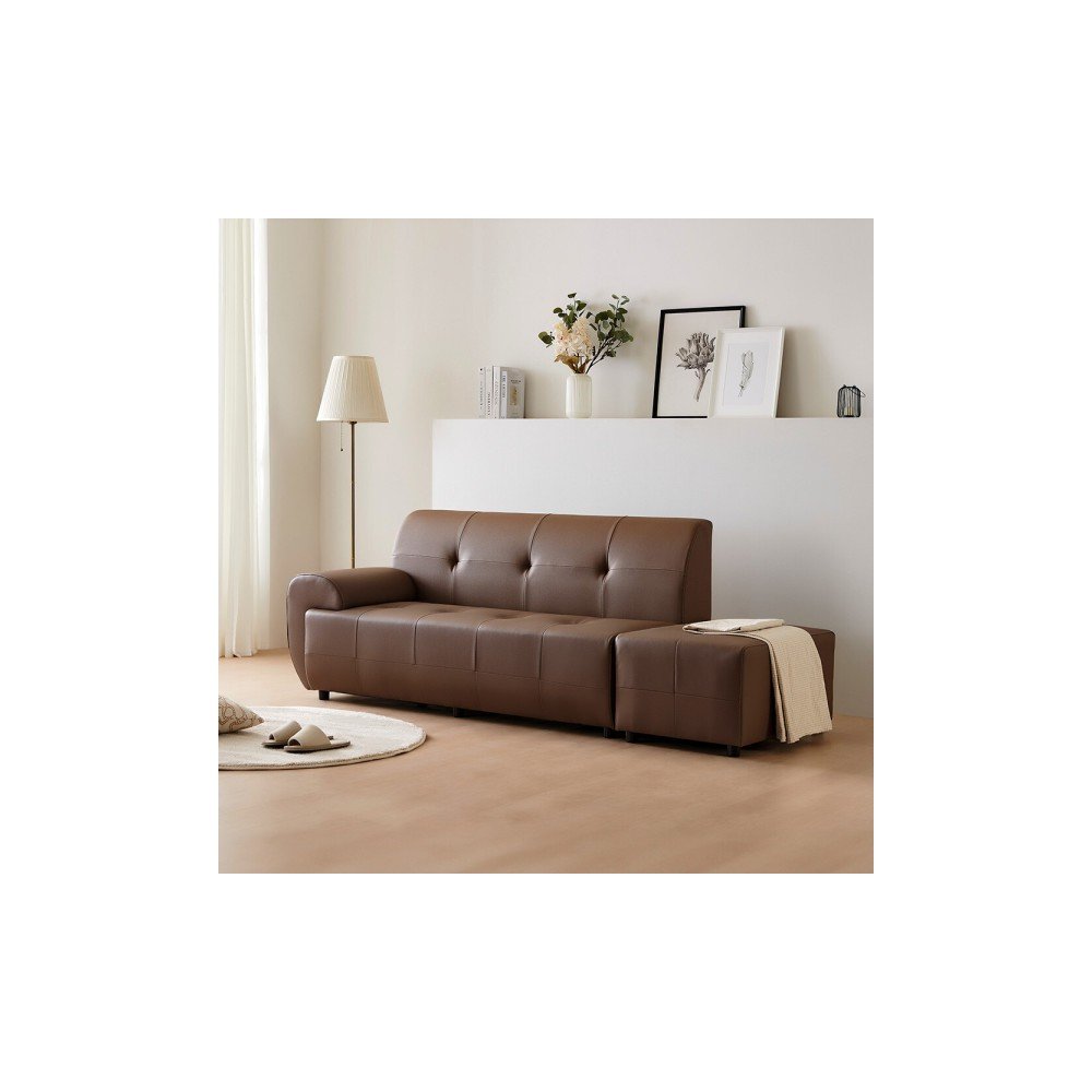 리빙스 3인용 PU가죽 소파 DF901087