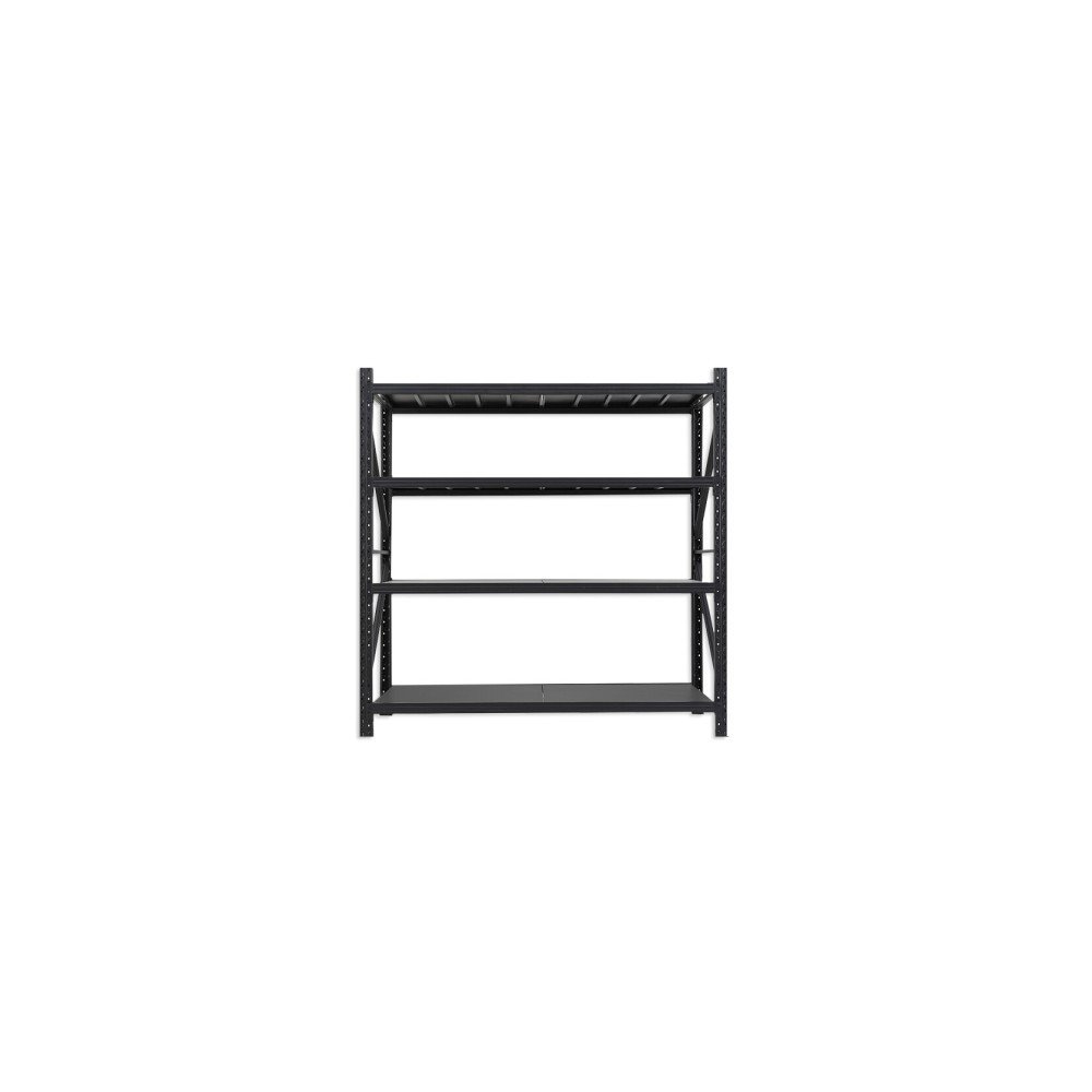 나이스선반 무광블랙 높이2000 2000X600 4단 단당하중250kg 철제선반 앵글 중량랙 경량랙 파레트랙 진열대