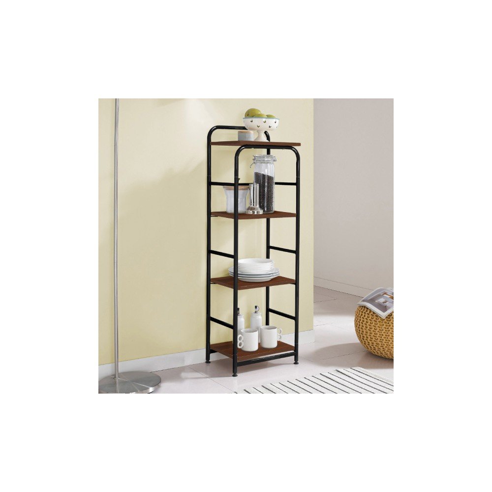 로쿠스 4단 수납선반 철제선반 다용도 거실선반